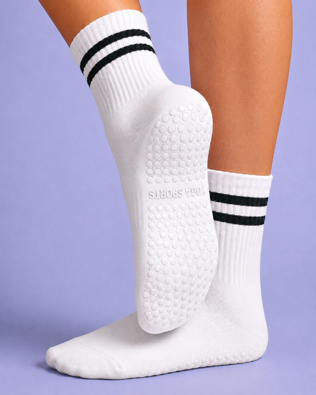 gravity grip socks – bianco panna